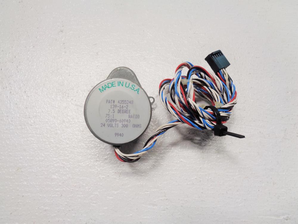 Stepper Motor 7.5 Degree, 75:1 Ratio, 24V, 300 Ohms, 05890-60940, 139-16-2